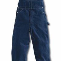 Washed Denim Bib Overall/Unlined