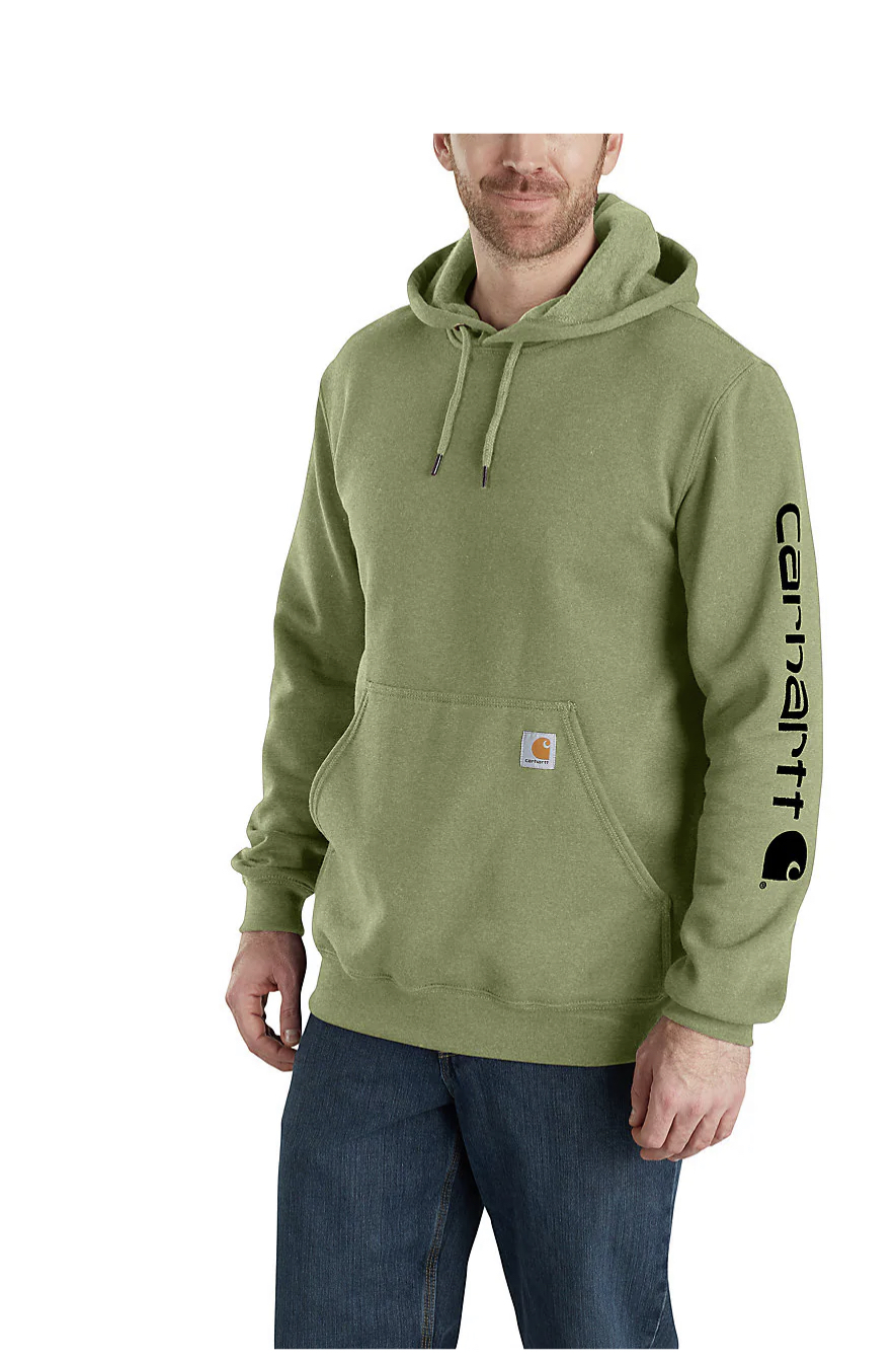 Carhartt Loose Fit Midweight Hoodie- Heathered Chive | Boot Outlet
