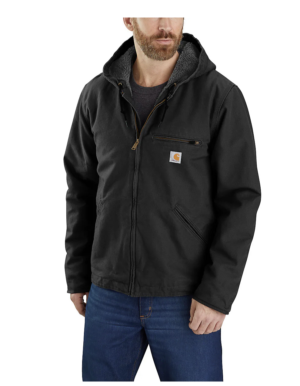 Carhartt Relaxed Fit Washed Duck Sherpa-Lined Jacket | Boot Outlet