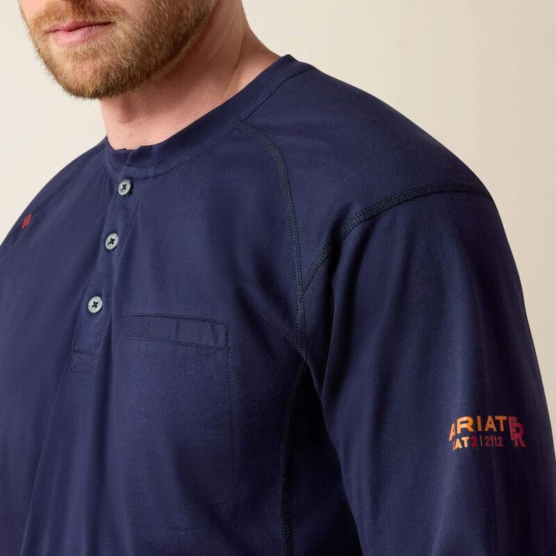 Ariat FR Air Henley Navy - Image 2