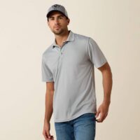 Ariat TEK Classic Fit Polo Silver