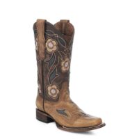 Circle G Floral Square Toe