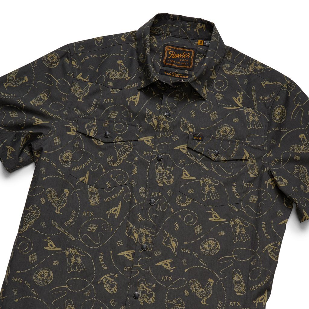 Howler Bros H Bar B Snapshirt Sea Rodeo Antique Black - Image 3