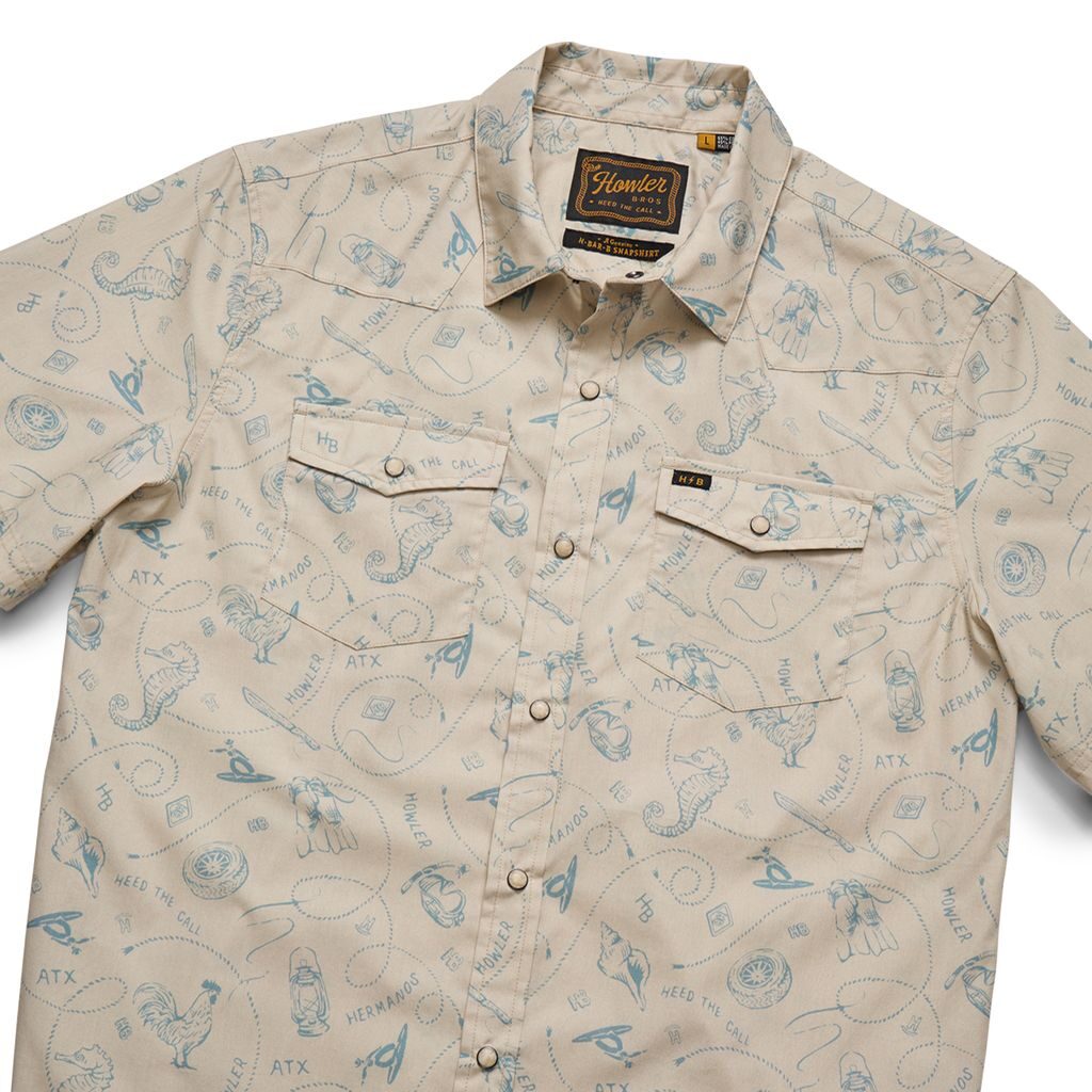 Howler Bros H Bar B Snapshirt Sea Rodeo-Sand - Image 3