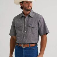 Wrangler Chambray Short Sleeve Snap